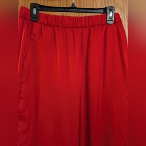 Banana Republic Red Wide Leg Pants